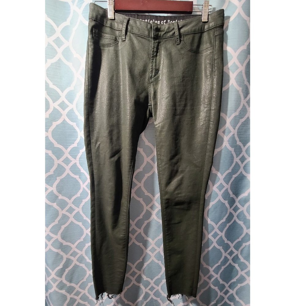 Green Articles of Society Sarah Coated Pant 8/ 29